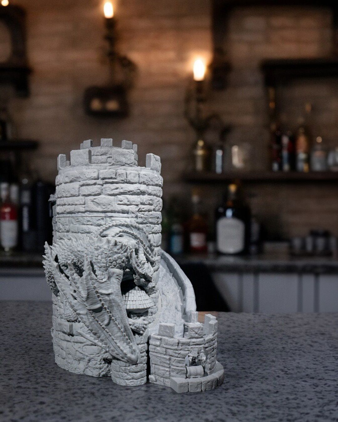 Dragon Keep Dice Tower & Wine Dispenser