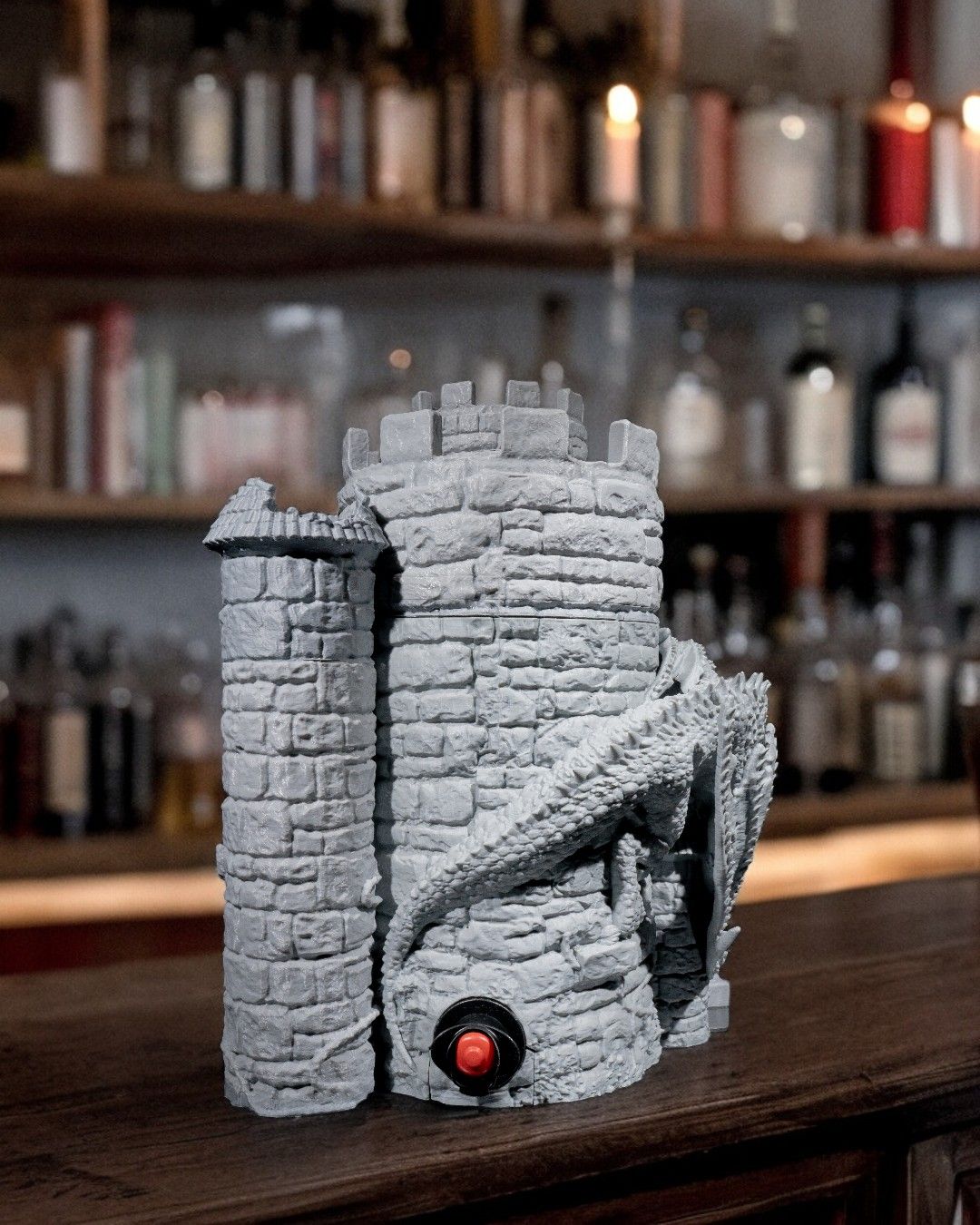 Dragon Keep Dice Tower & Wine Dispenser