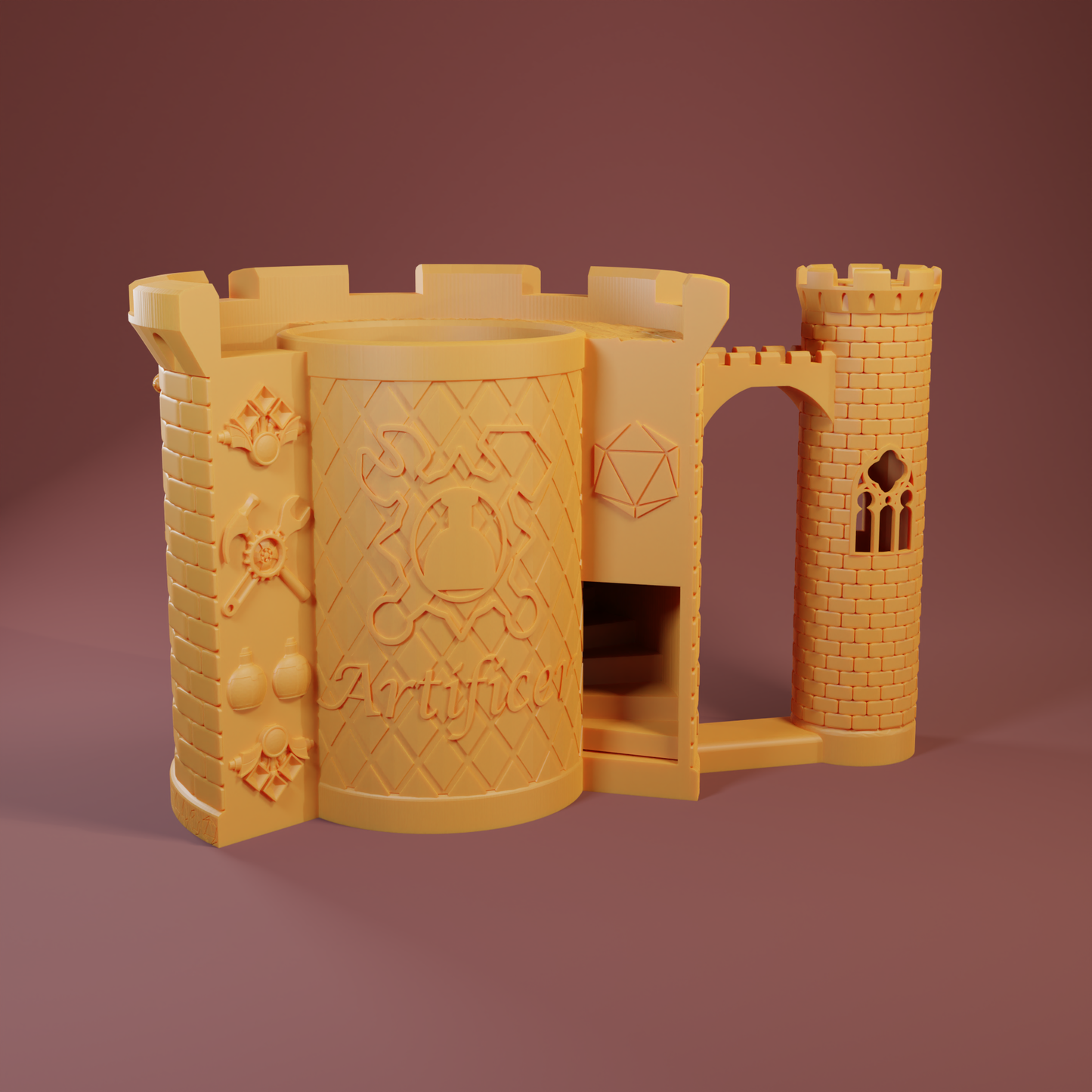 Artificer Sip & Roller Dice Tower Mug