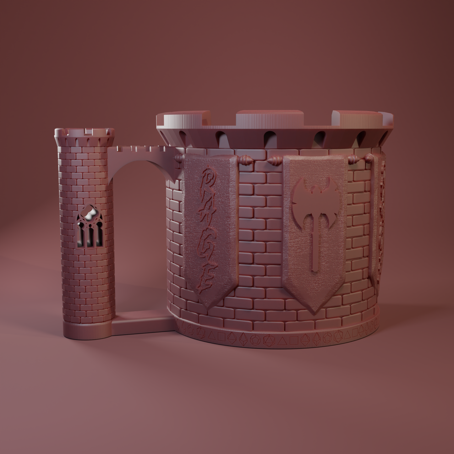 Barbarian Sip & Roller Dice Tower Mug