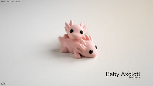 Baby Axolotl Sculpture