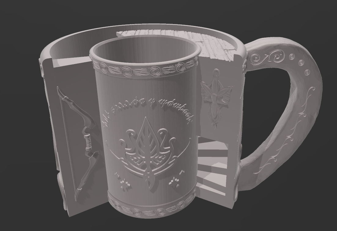 Elven Sip & Roller Dice Tower Mug