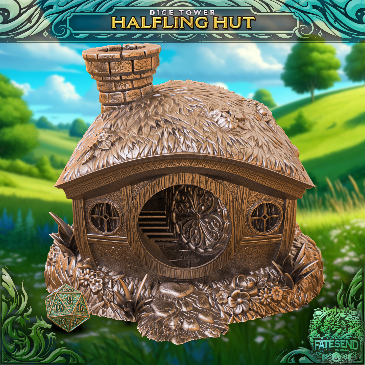 Halfling Hut Dice Tower